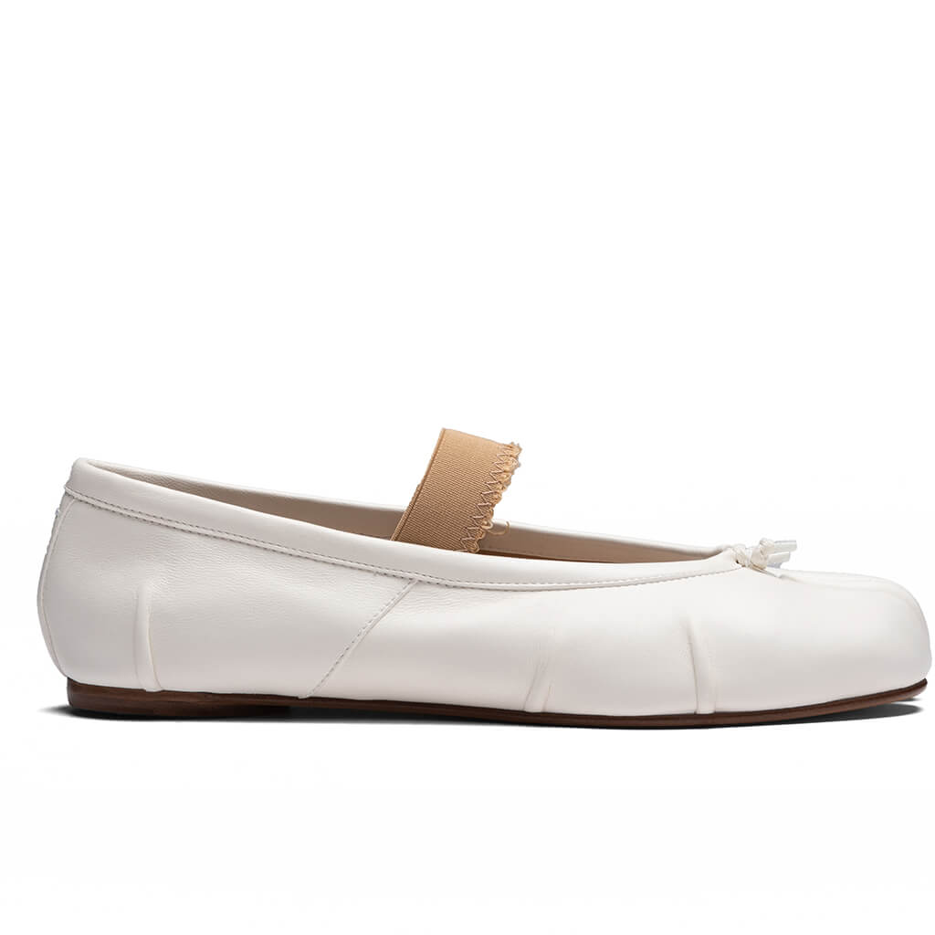 Tabi Elastic Band Mule - Ivory/Nude