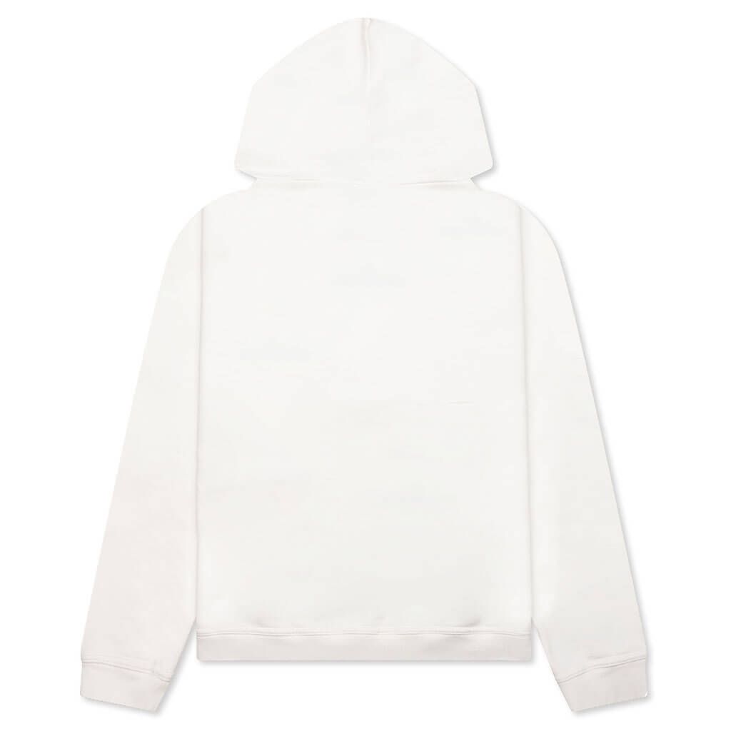 Upside Down Logo Hoodie - Off White/Black Embroidery
