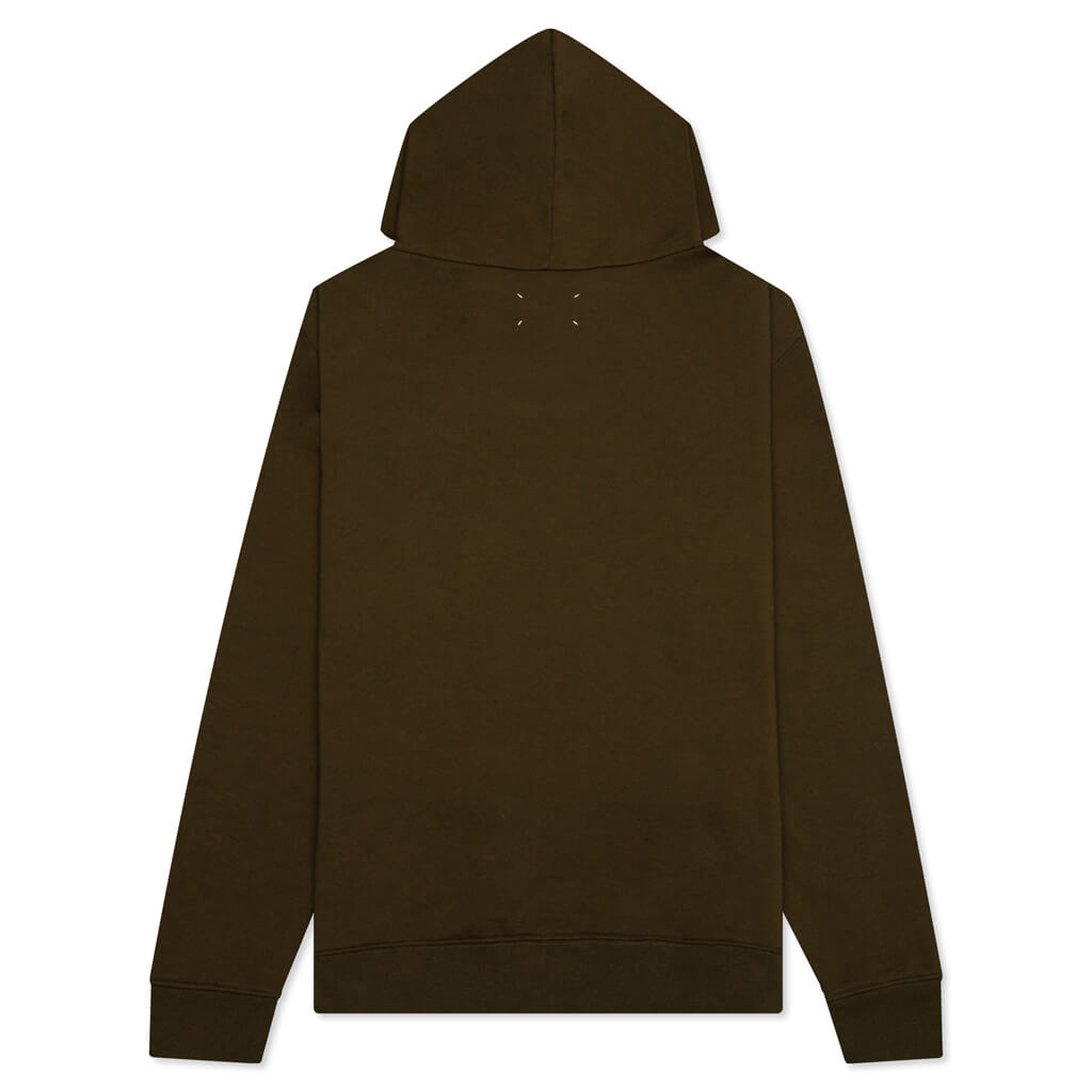 Mushroom Long-Sleeved Hooded Sweatshirt - Military Olive