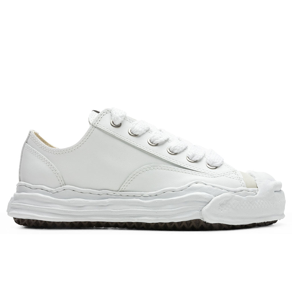 Hank Low OG Sole Toe Cap Leather Sneaker - White