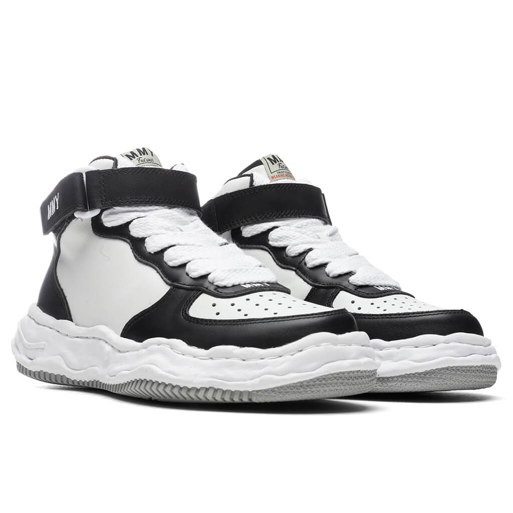 Wayne High OG Sole Leather Sneaker - Black/White, , large image number null