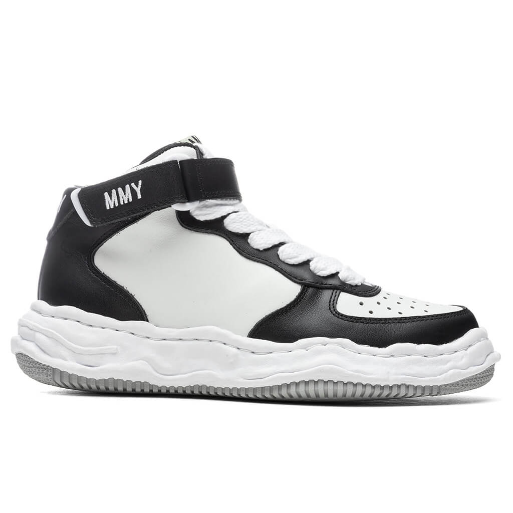 Wayne High OG Sole Leather Sneaker - Black/White, , large image number null