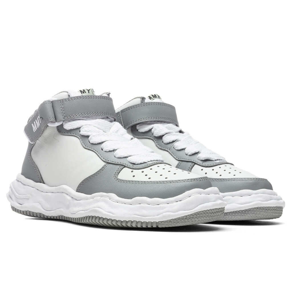 Wayne High OG Sole Leather Sneaker - Grey/White