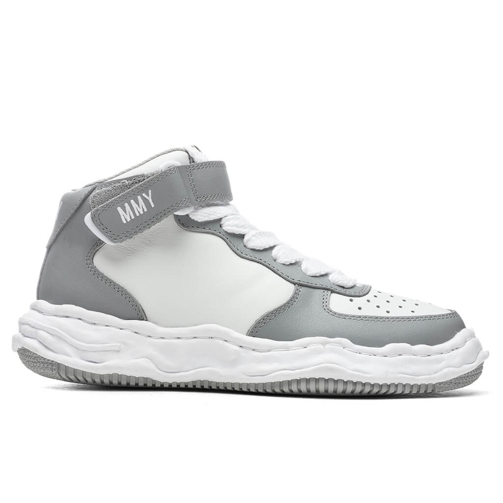 Wayne High OG Sole Leather Sneaker - Grey/White