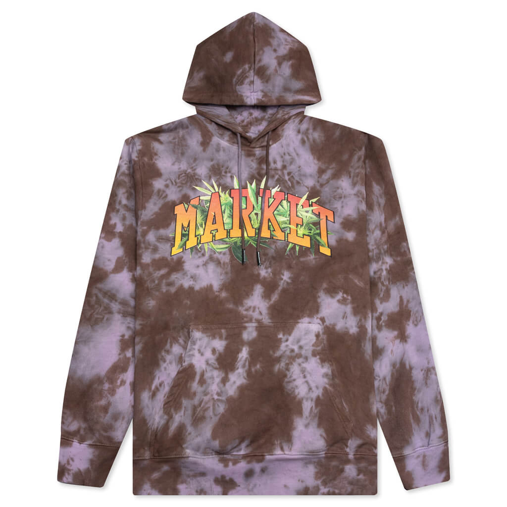 Arc Herbal Remedy Tie-Dye Hoodie - Purple/Grey/White