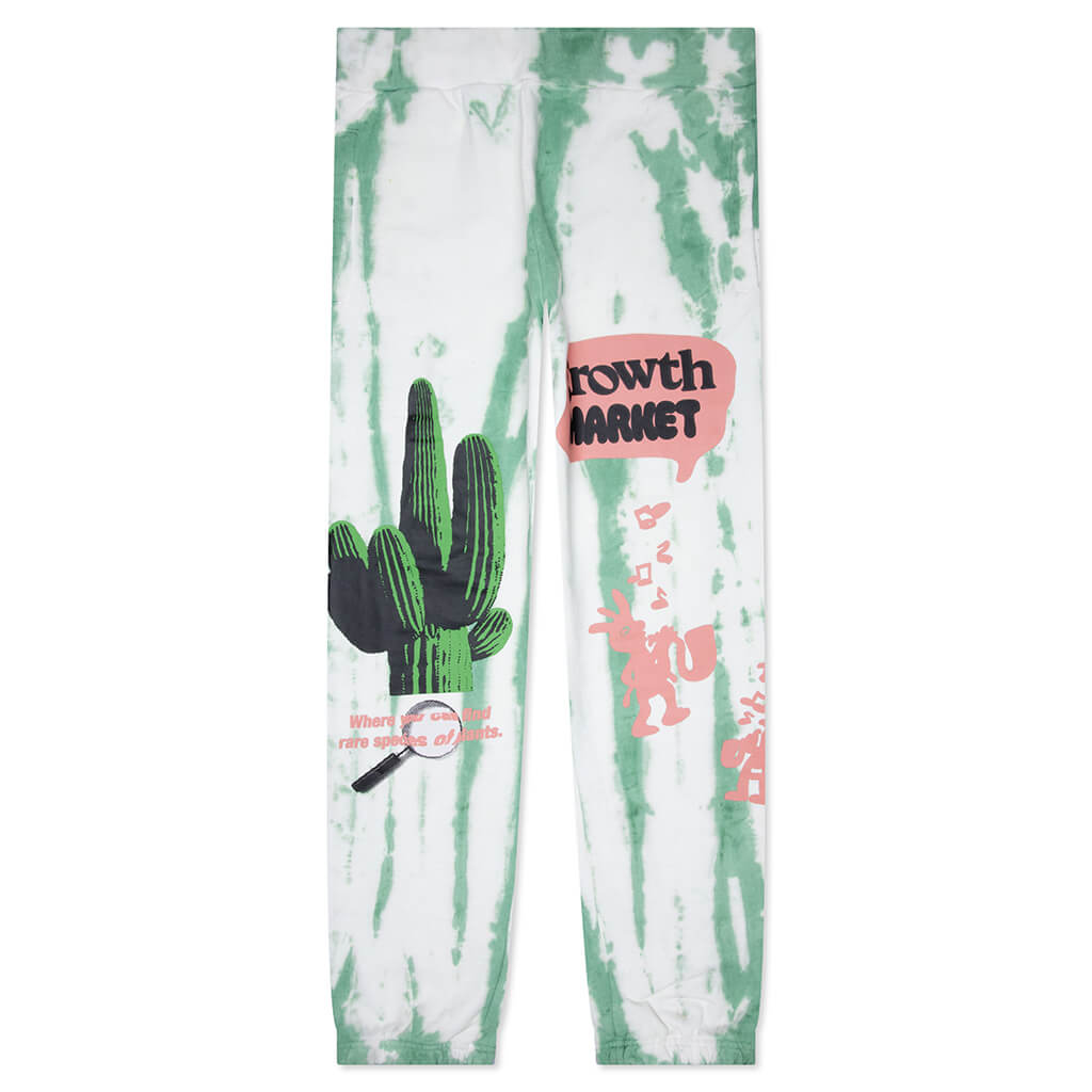 Growth Green Stripe Tie-Dye Sweatpants - Green 