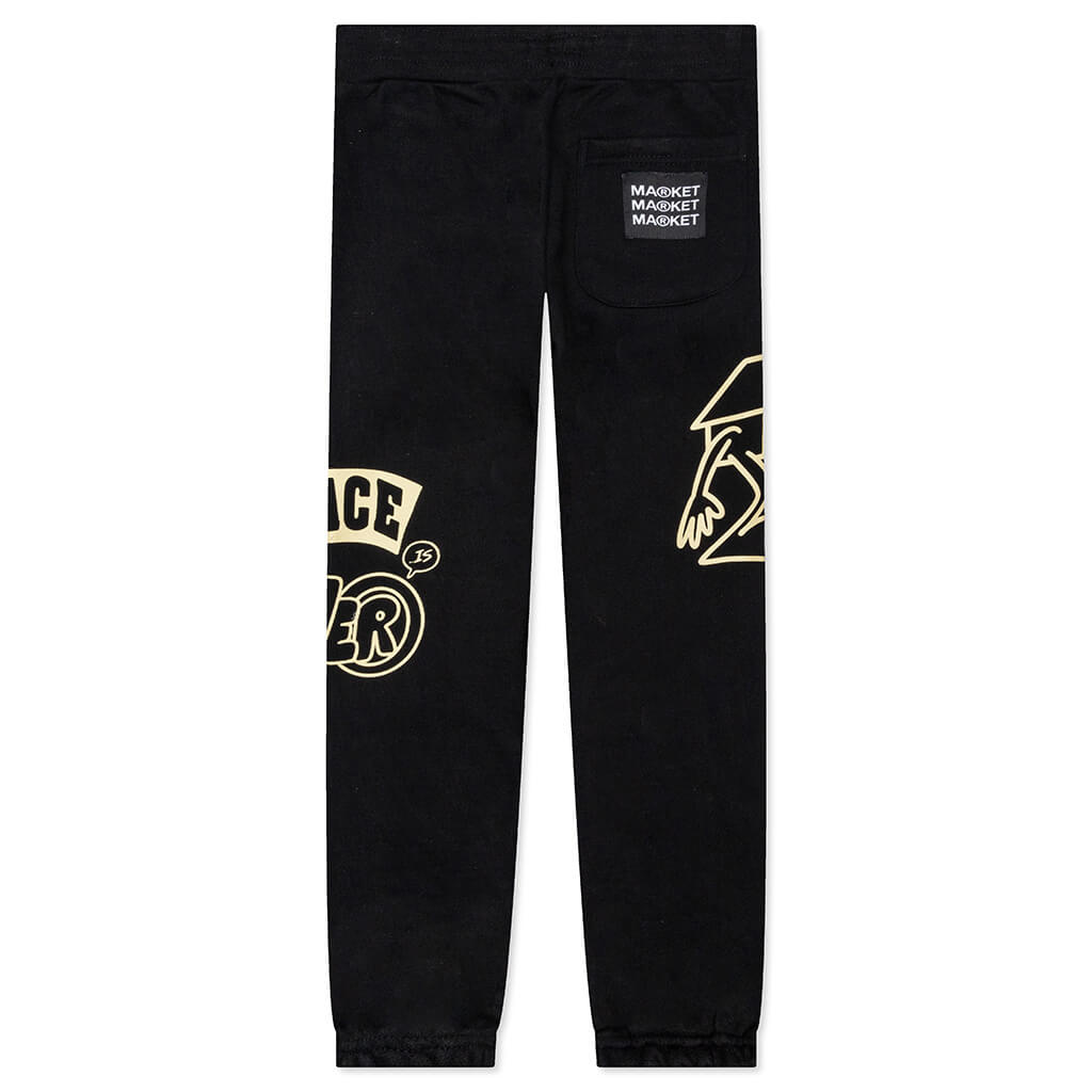 Peace and Power Sweatpants - Black