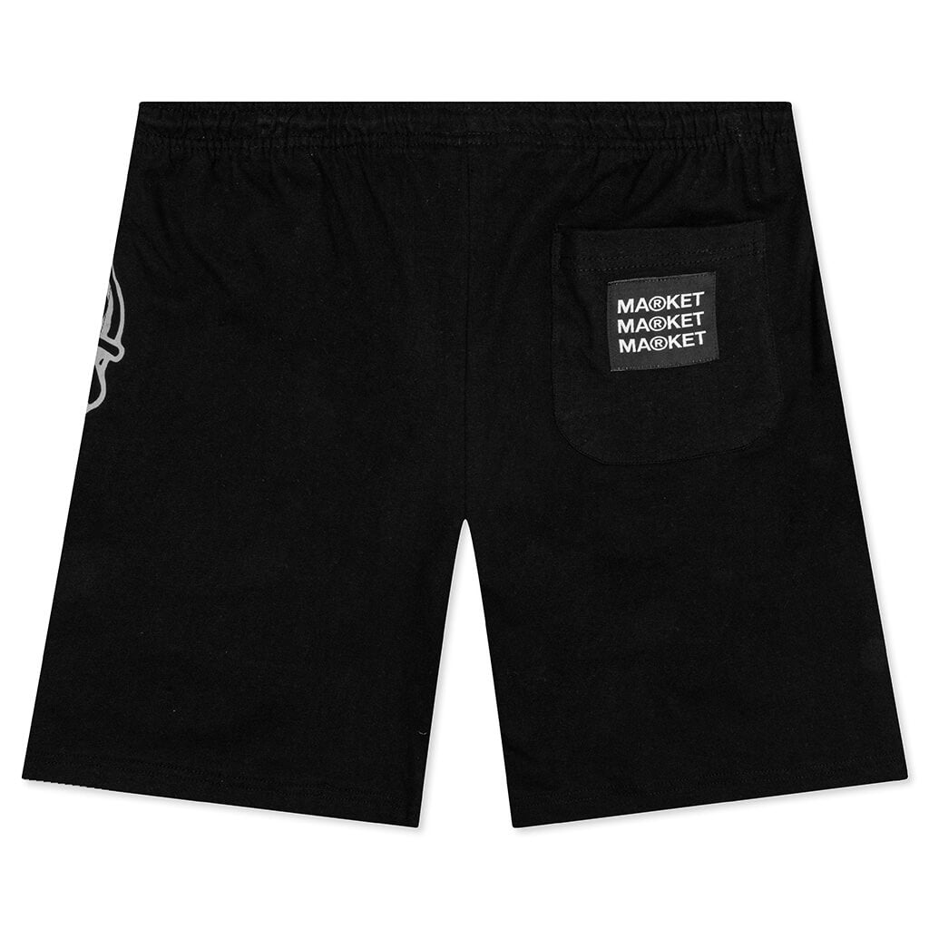 Smiley In the Net UV Shorts - Black