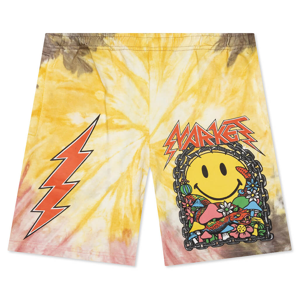 Smiley Iron Tie Dye Shorts - Tie Dye, , large image number null