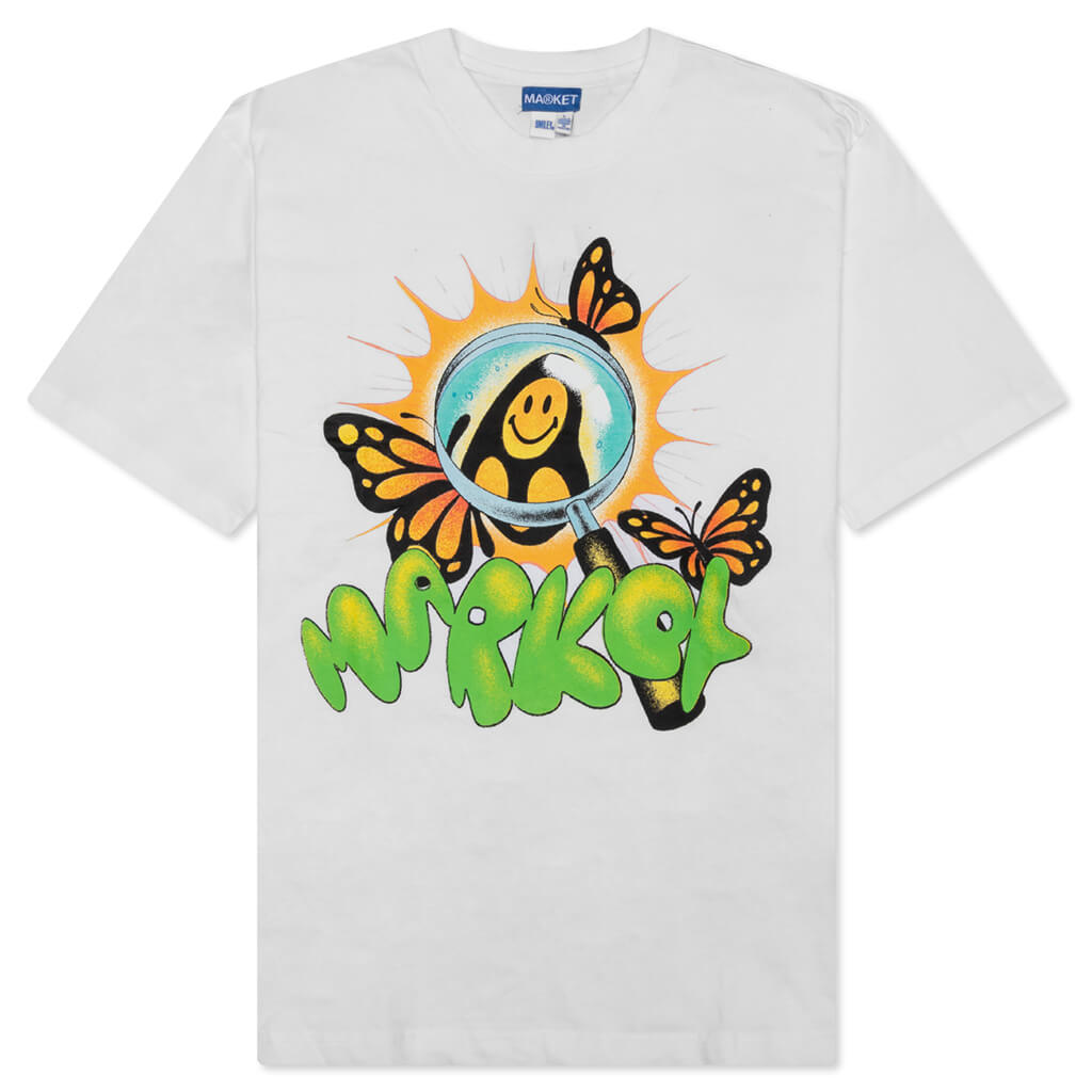 Smiley Through The Looking Glass T-Shirt - White