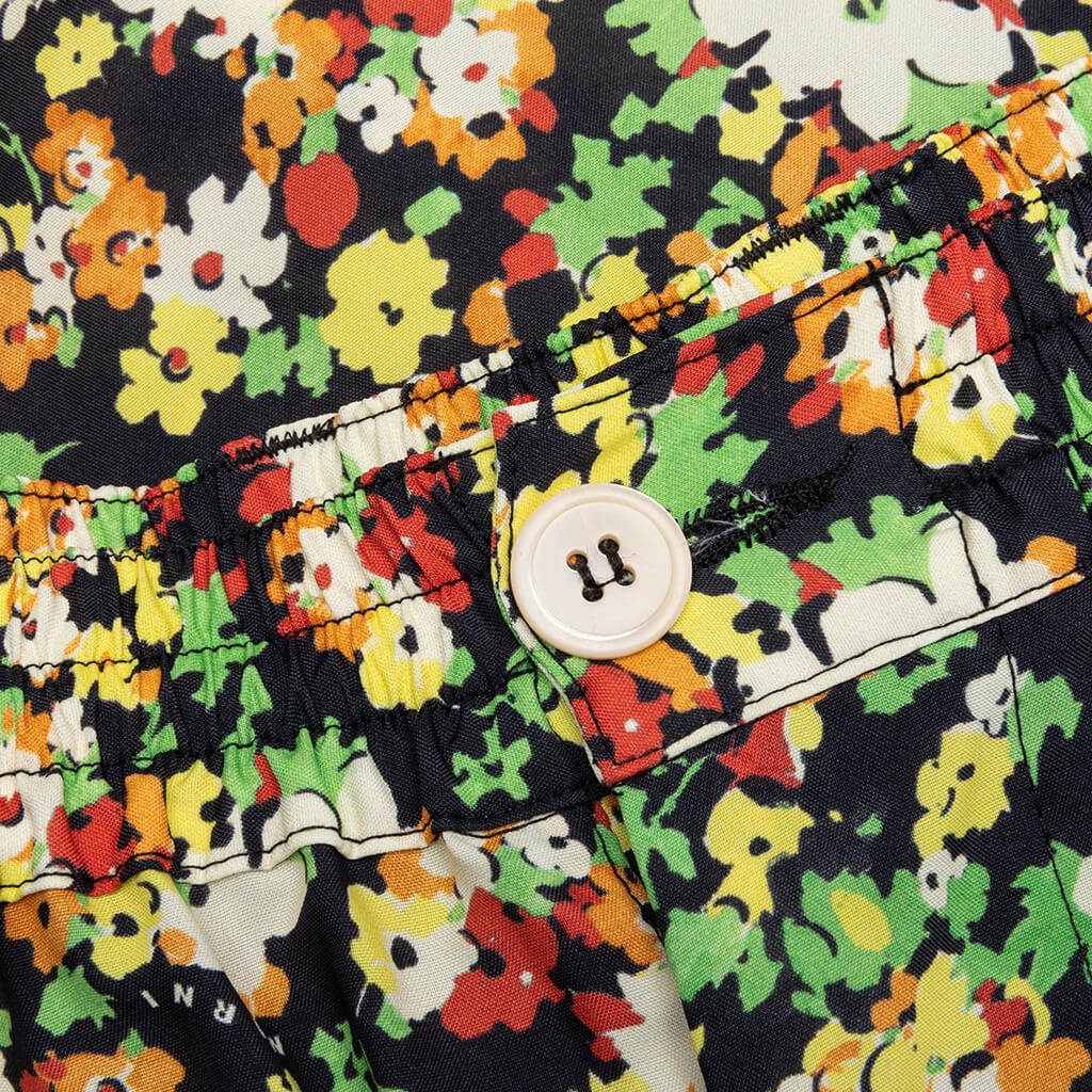 Flower Shorts - Black Floral Shorts, , large image number null