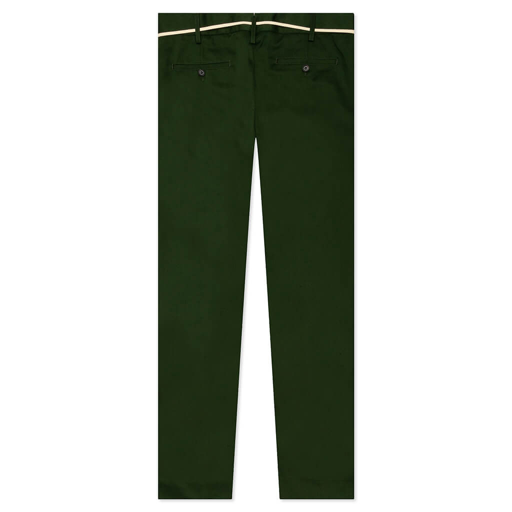 Lace Chino Trousers - Stone Green