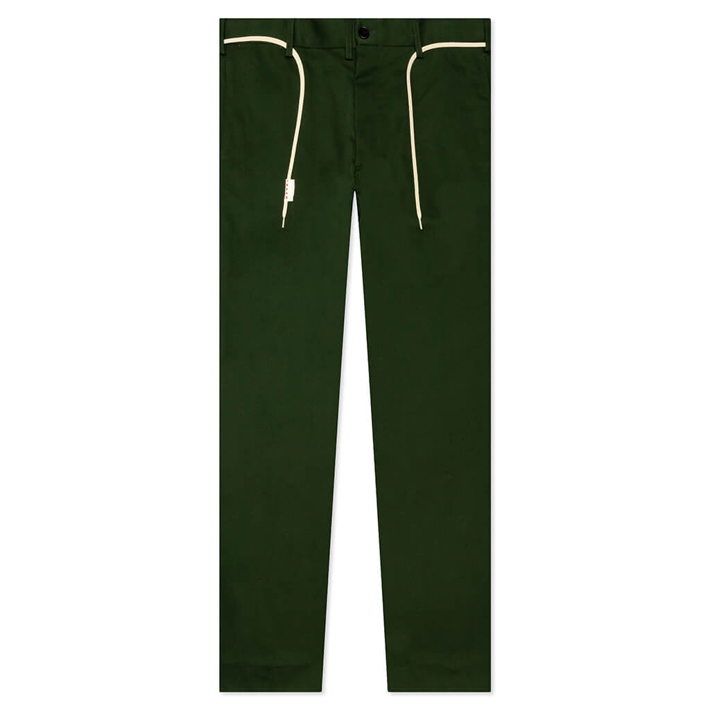 Lace Chino Trousers - Stone Green, , large image number null