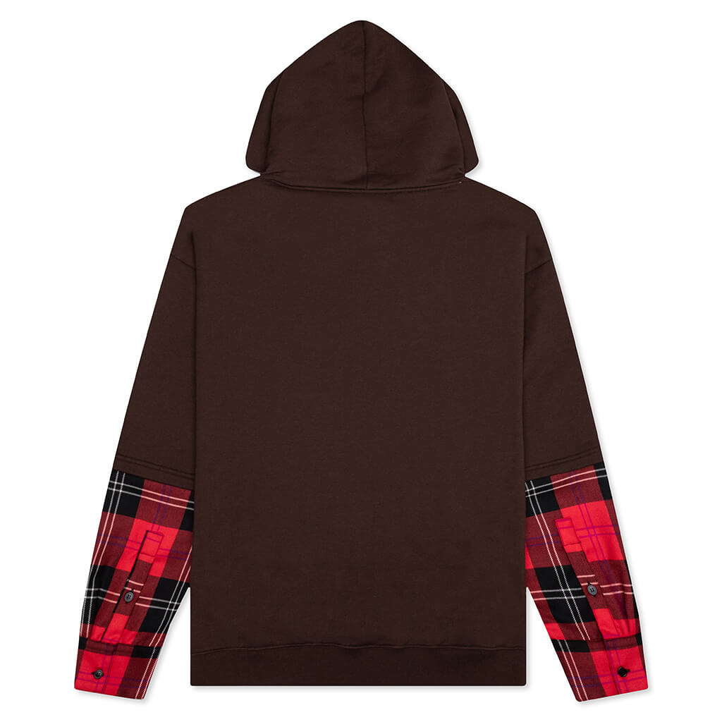 Layered Hooded Sweatshirt - Cacao