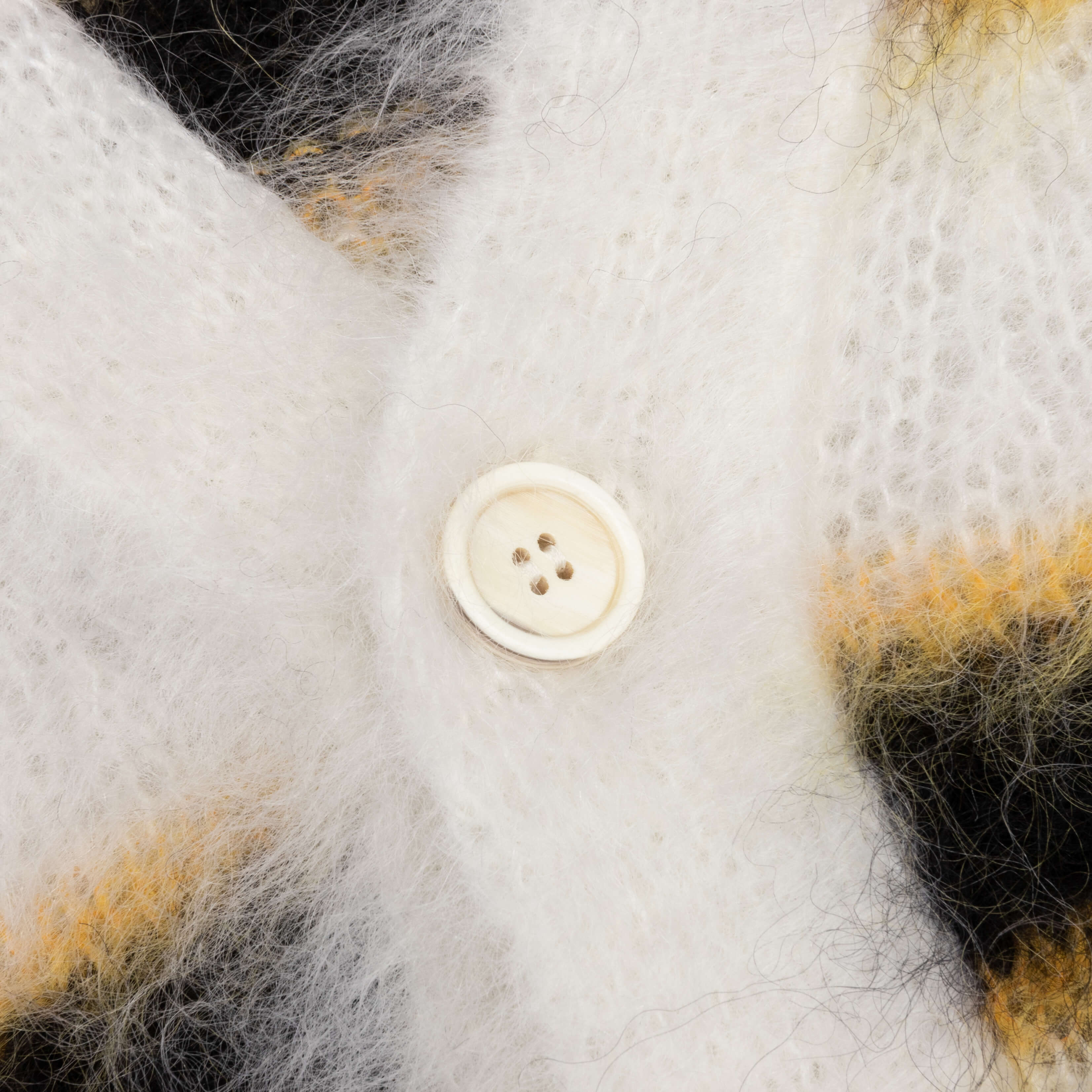 Mohair and Wool Blend Cardigan - Lily/White, , large image number null