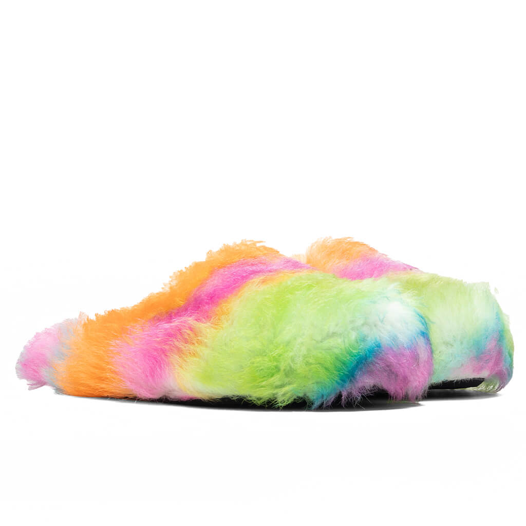 Striped Shearling Fussbett Sabot - Multicolored, , large image number null