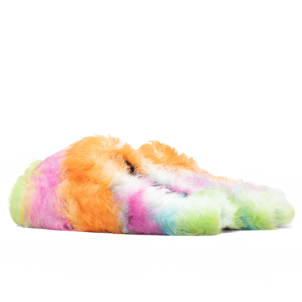 Striped Shearling Fussbett Sabot - Multicolored, , large image number null