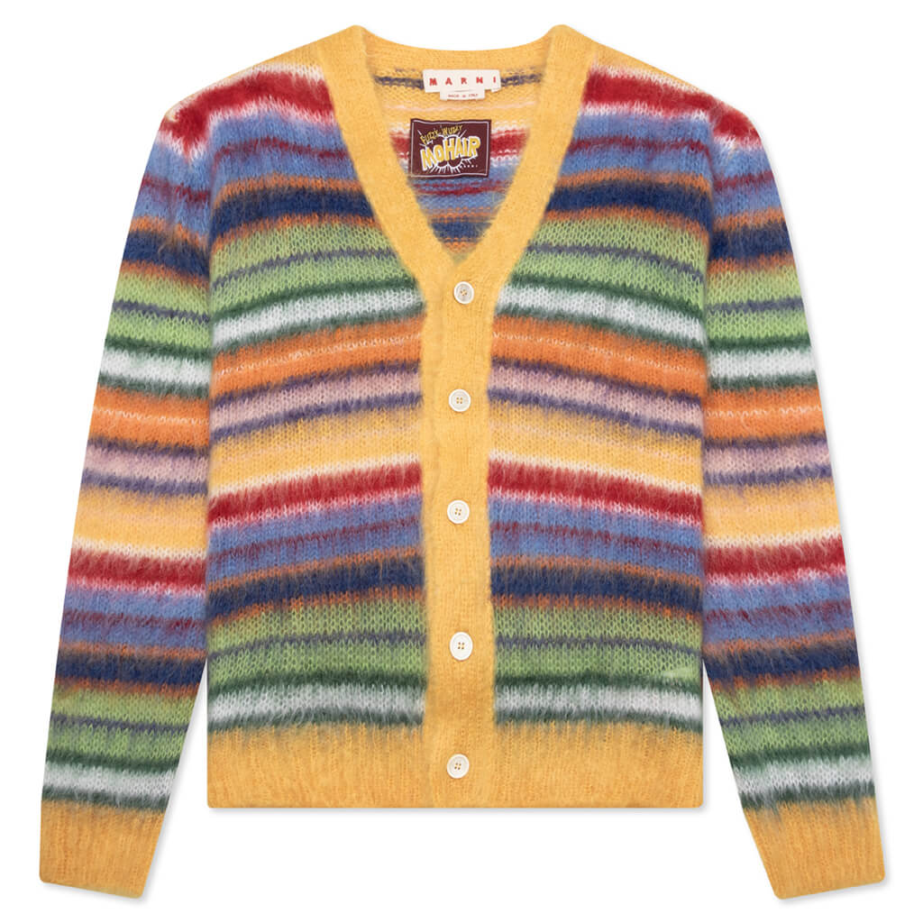 Striped Mohair Cardigan - Multi, , large image number null