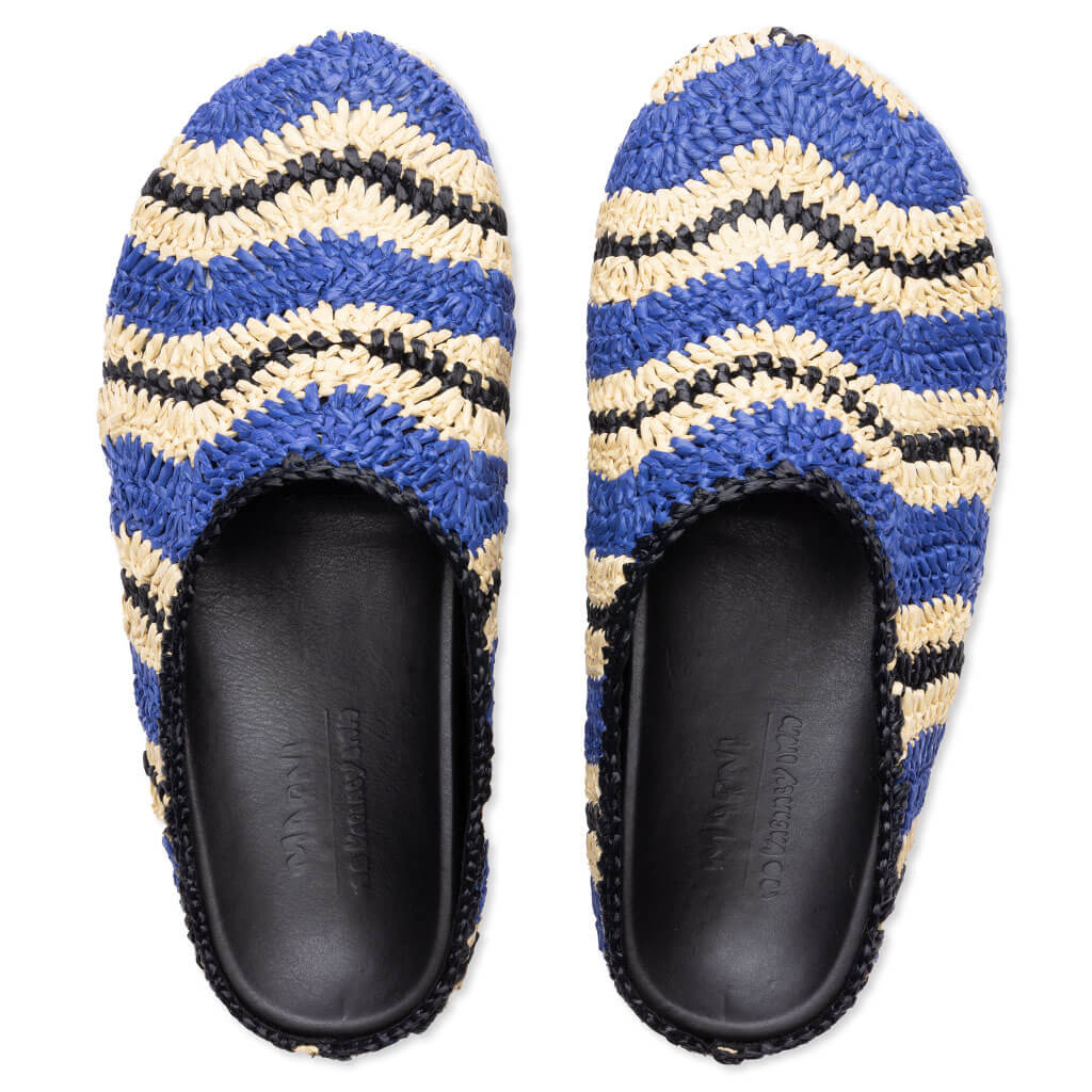 Marni x No Vacancy Inn Fussbett Sabot - Vivid Blue/Natural, , large image number null