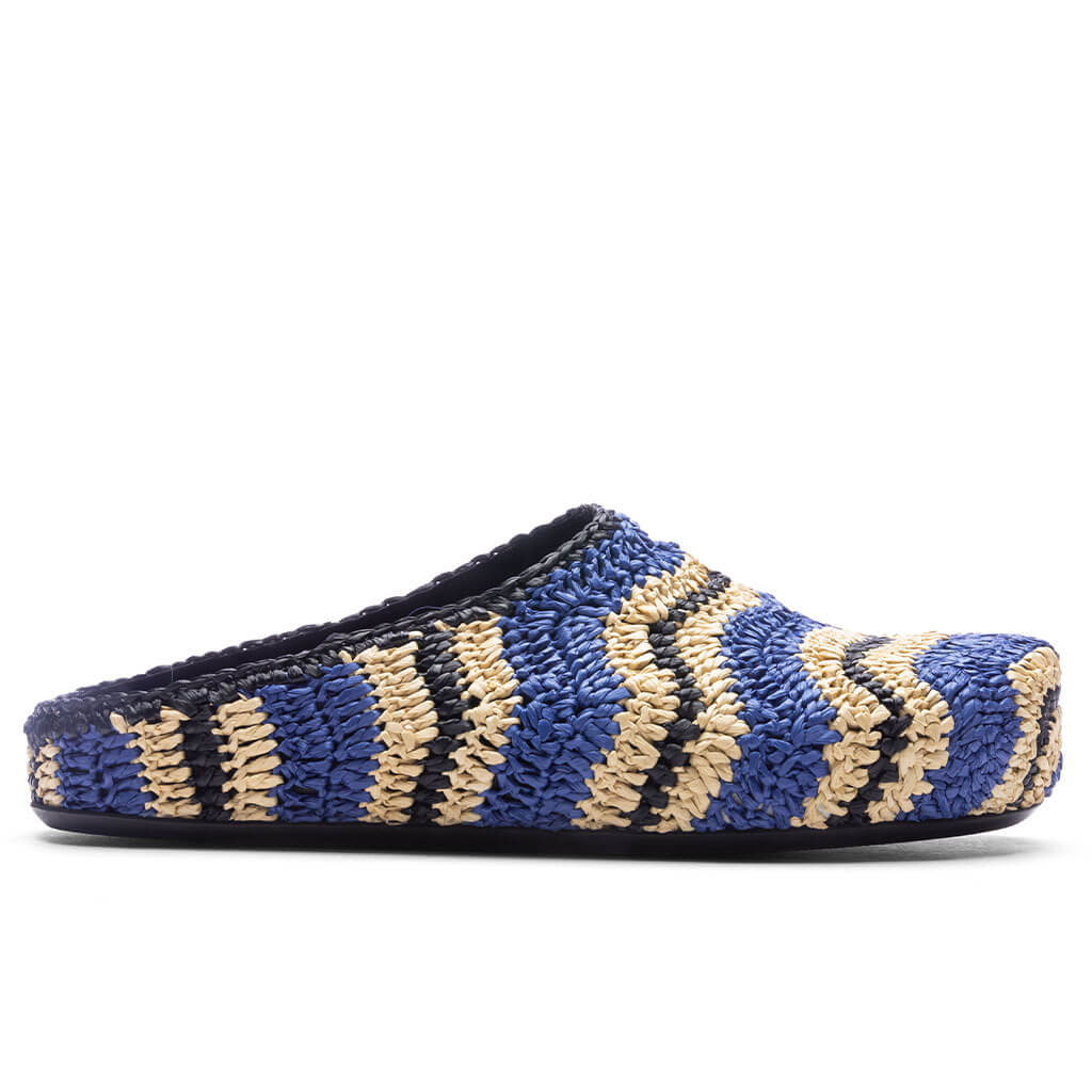 Marni x No Vacancy Inn Fussbett Sabot - Vivid Blue/Natural, , large image number null