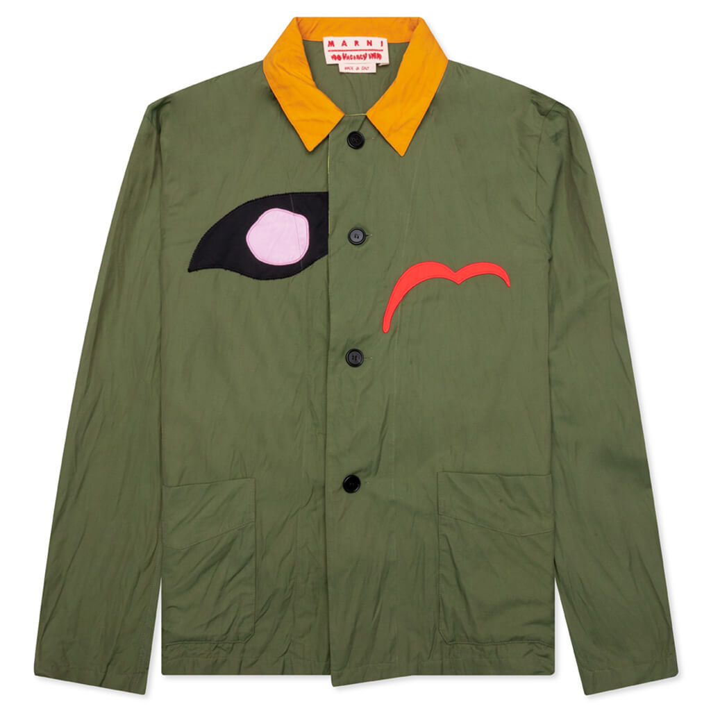 Marni x No Vacancy Inn Gabardine Jacket - Stone Green