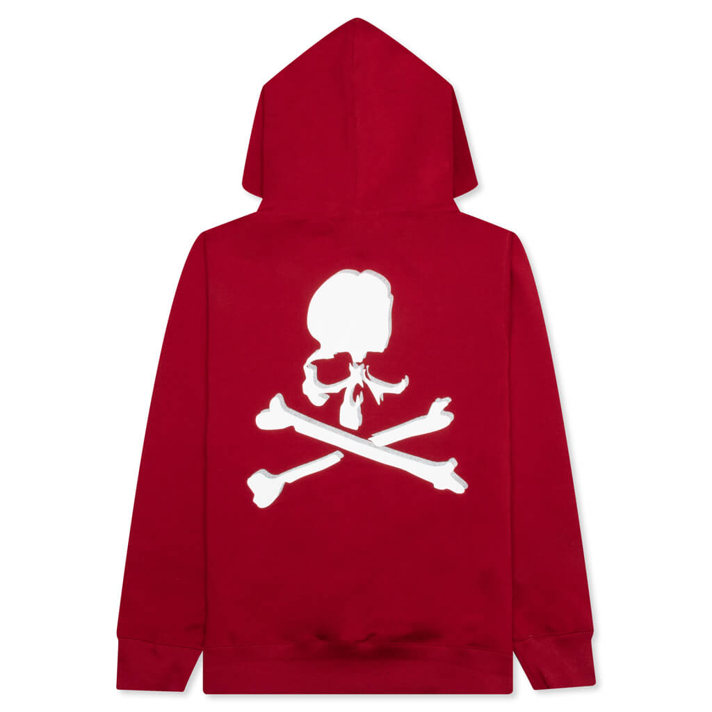 Logo and Skull Hoodie - Red