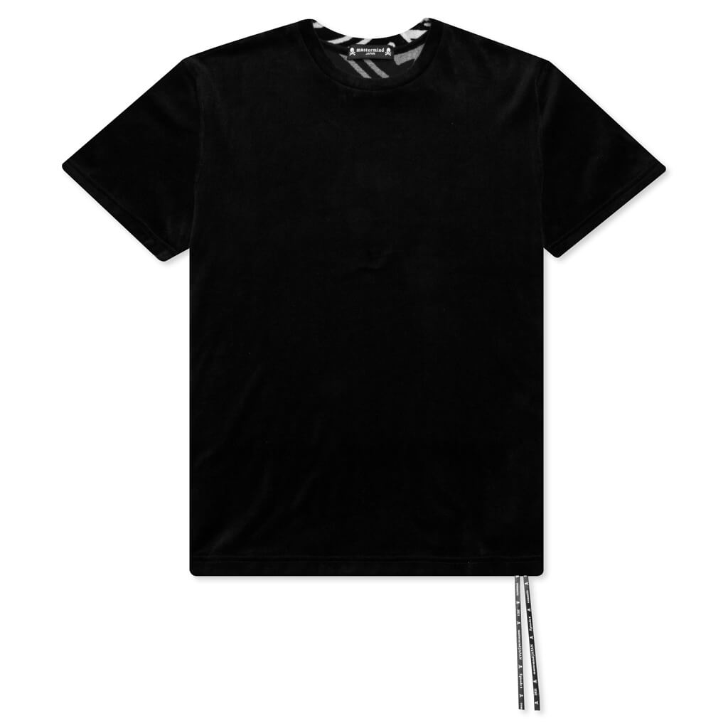 2 Color Velour T-Shirt - Black x White