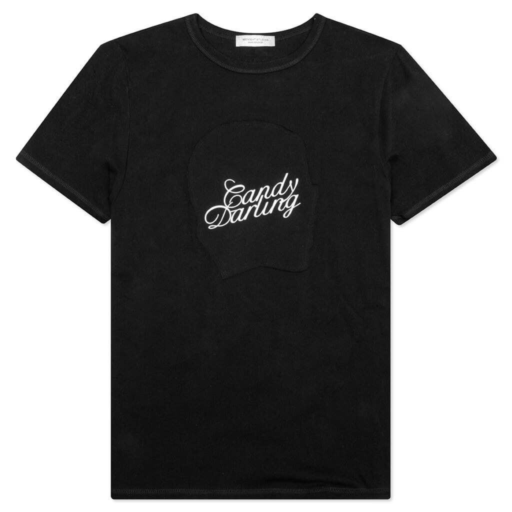 Candy Darling Applique T-Shirt - Black