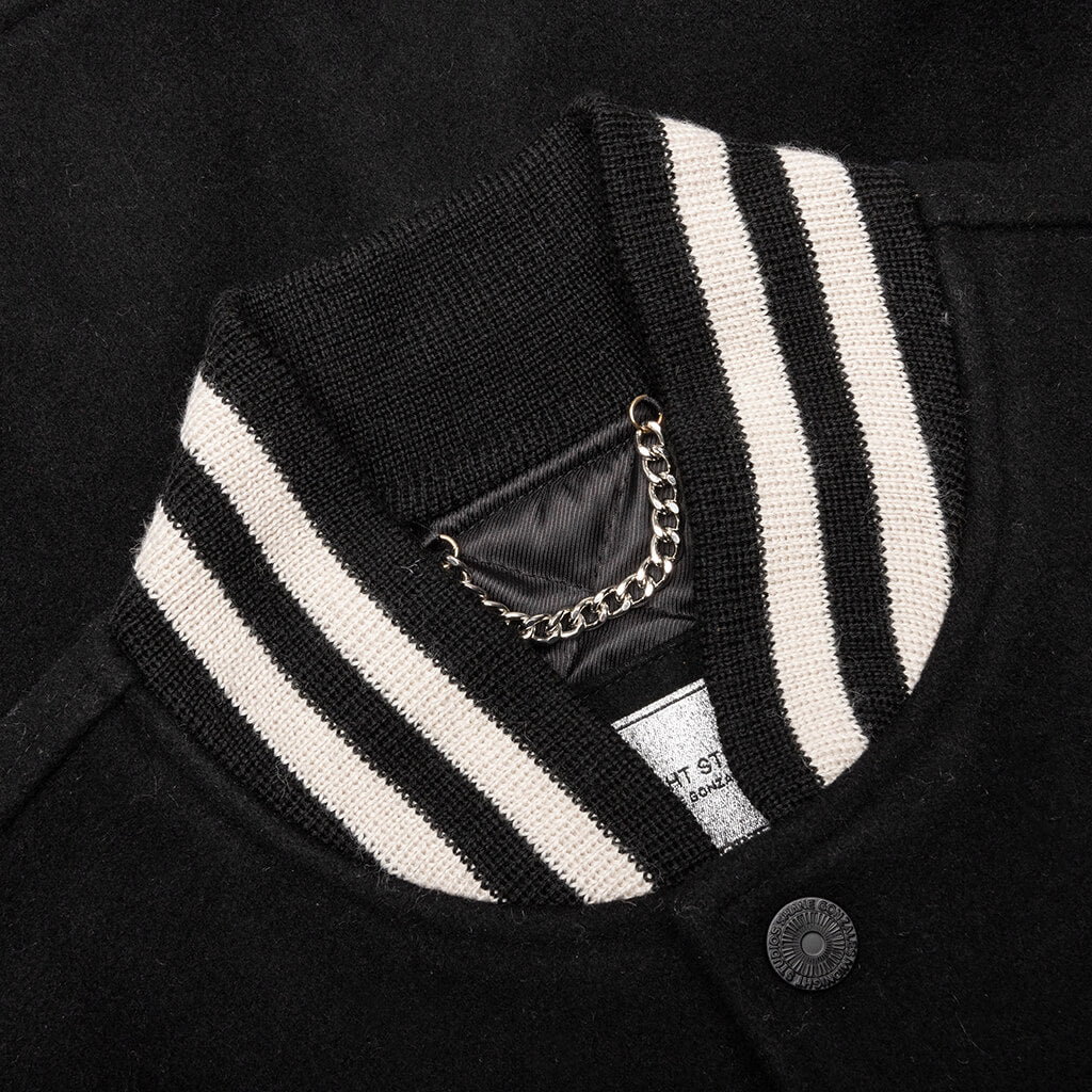 Chandelier Varsity Jacket - Black, , large image number null