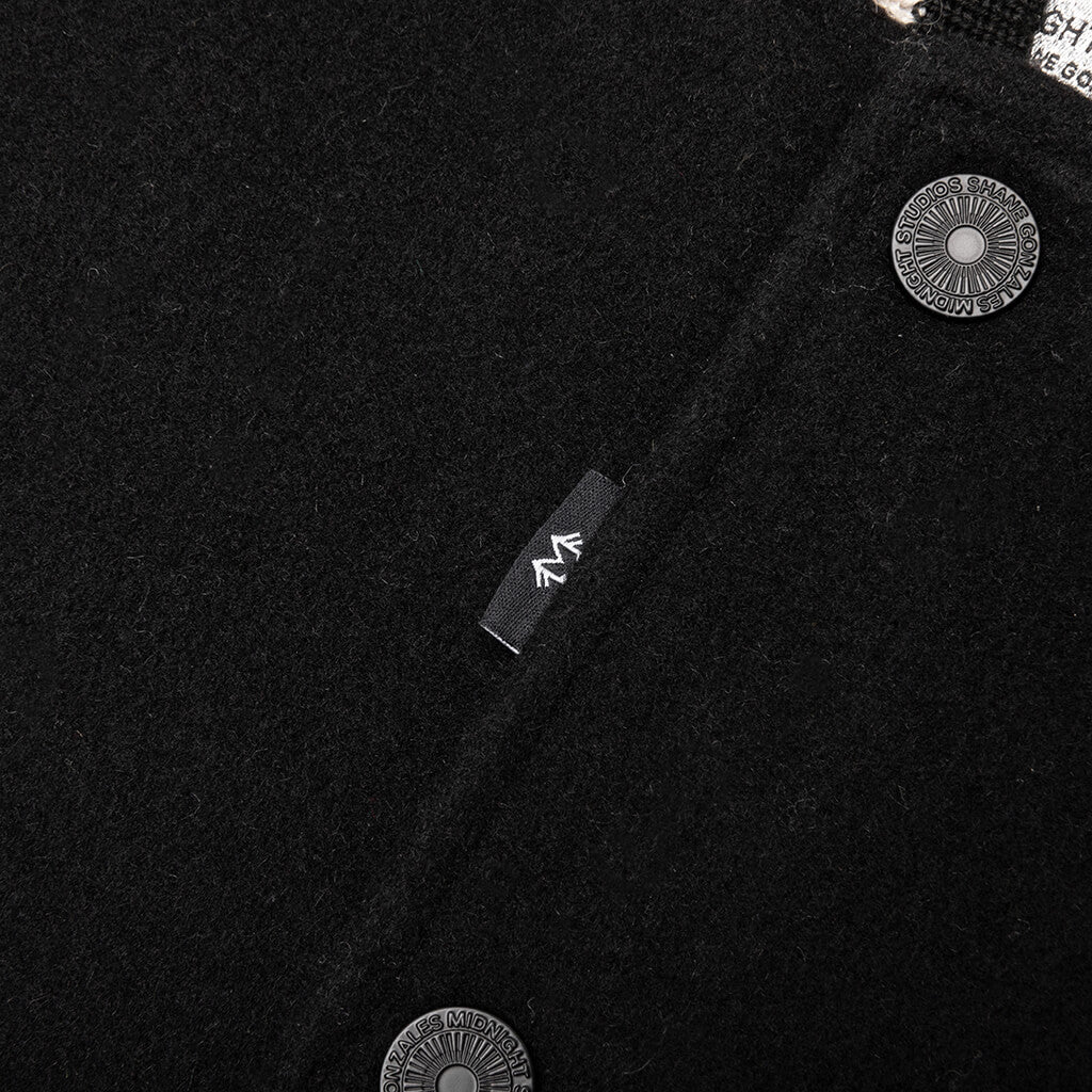 Chandelier Varsity Jacket - Black, , large image number null