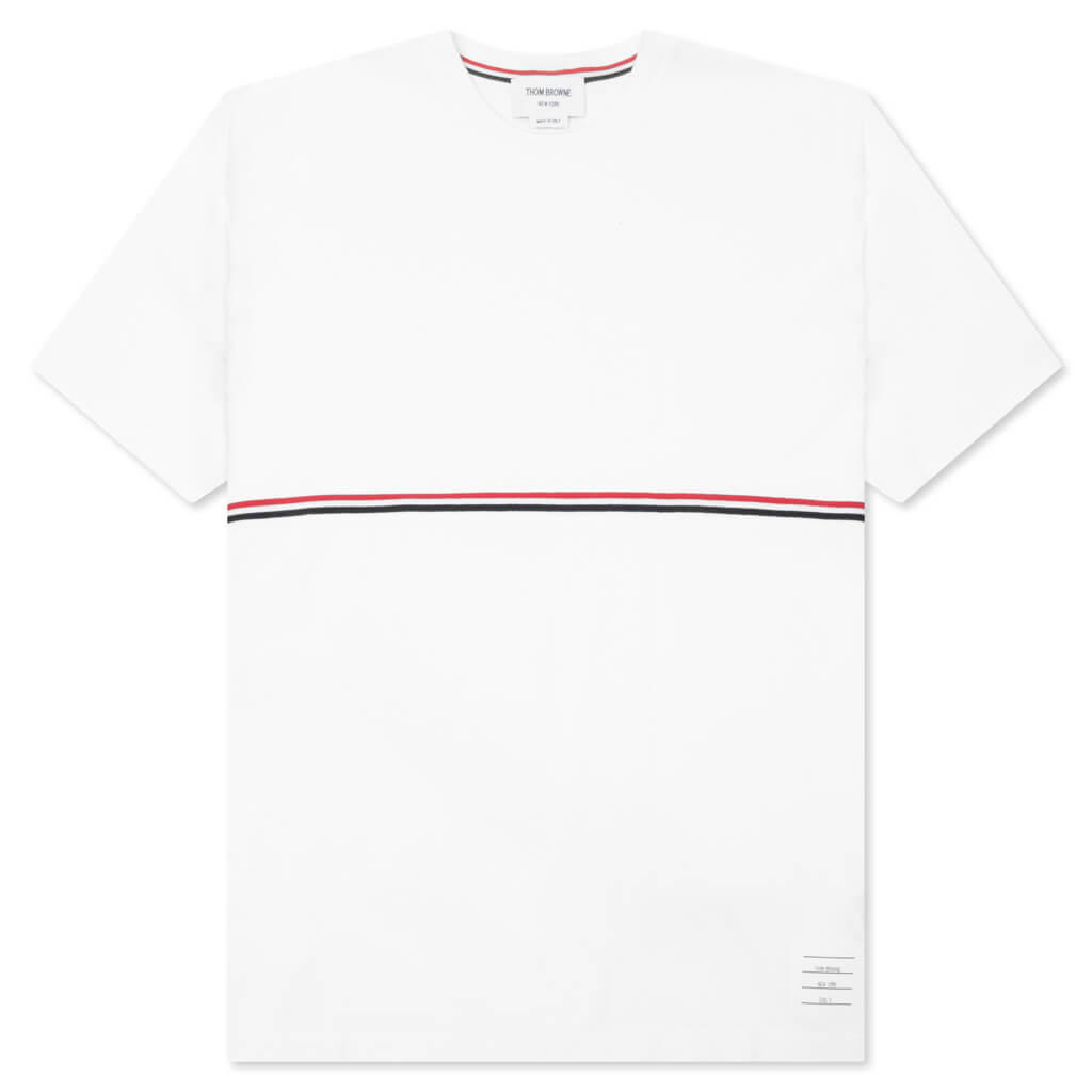 Midweight Jersey Stripe S/S Tee - White