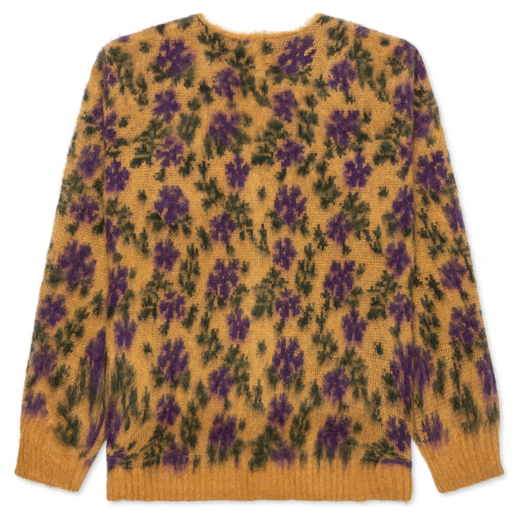 Mohair Cardigan Flower - Yellow, , large image number null