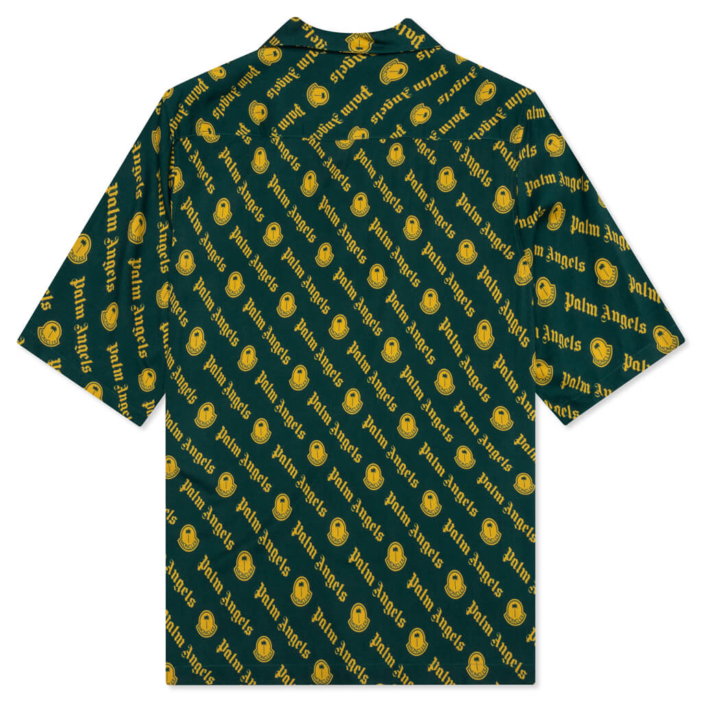 Moncler Genius x Palm Angels Logo Print Shirt - Dark Green