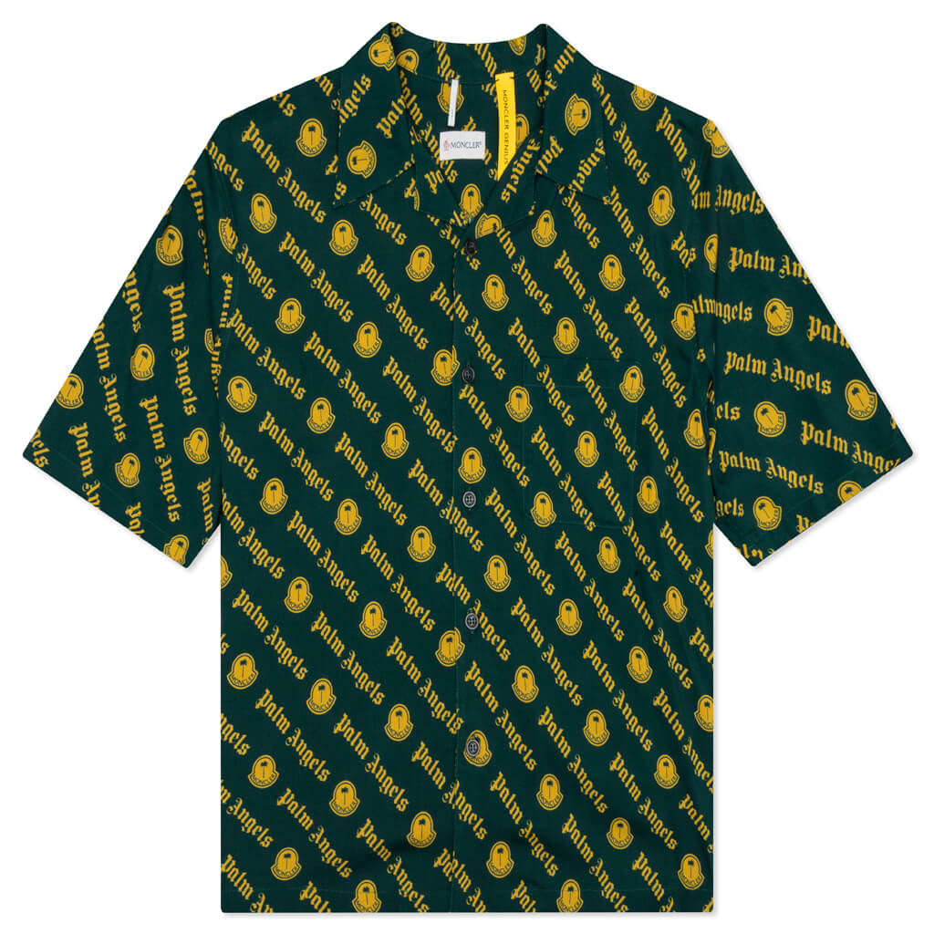 Moncler Genius x Palm Angels Logo Print Shirt - Dark Green, , large image number null