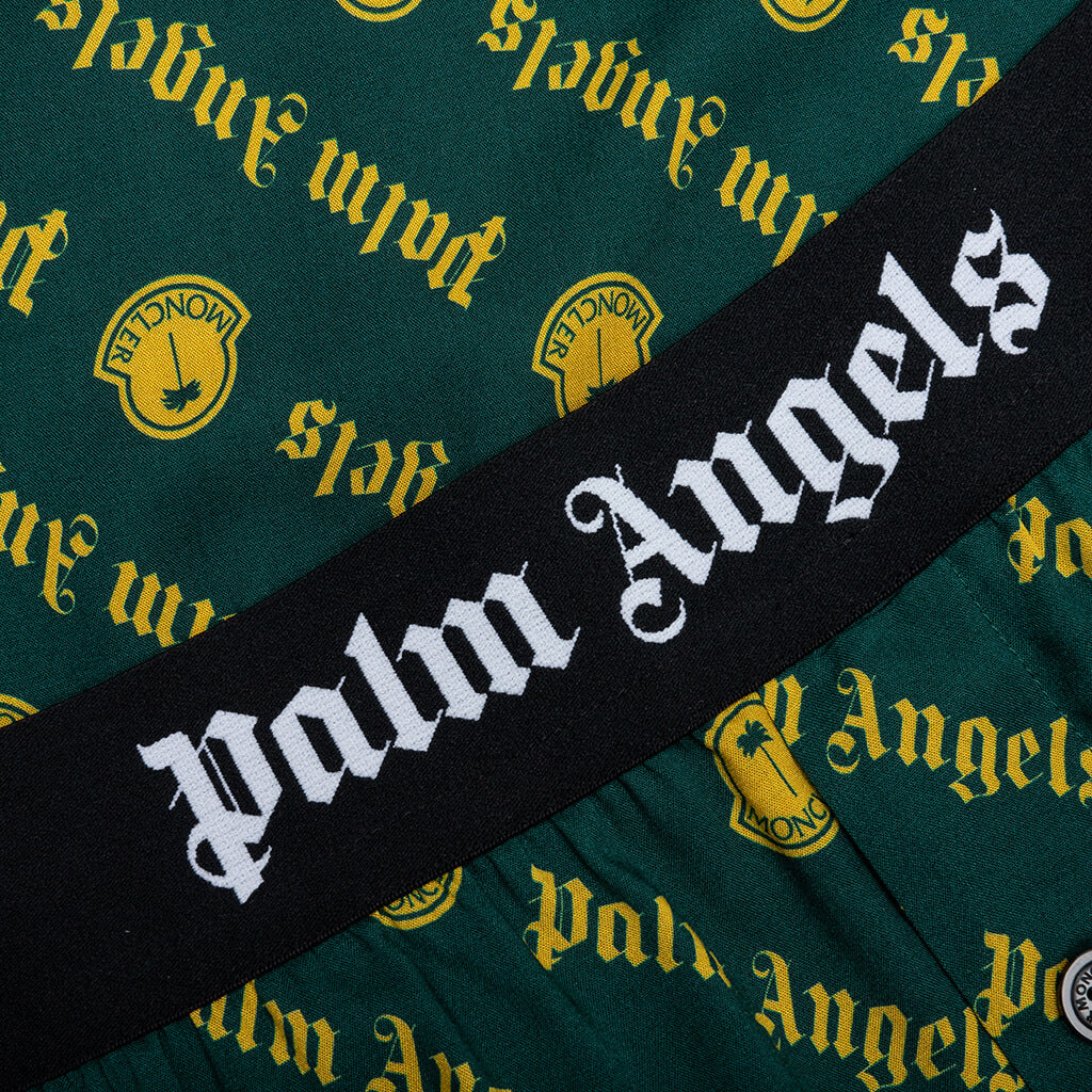 Moncler Genius x Palm Angels Logo Print Trousers - Dark Green, , large image number null