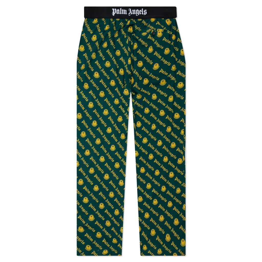 Moncler Genius x Palm Angels Logo Print Trousers - Dark Green