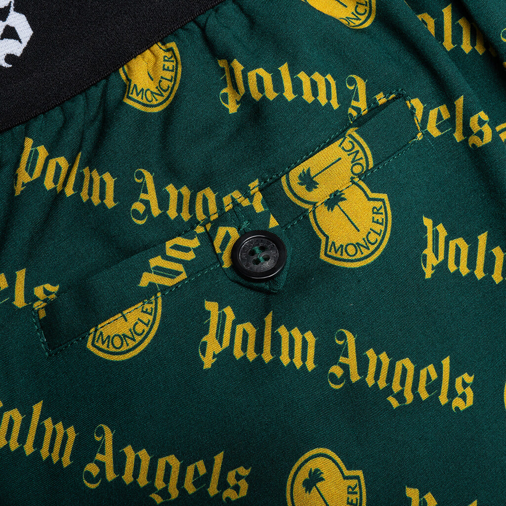 Moncler Genius x Palm Angels Logo Print Trousers - Dark Green, , large image number null