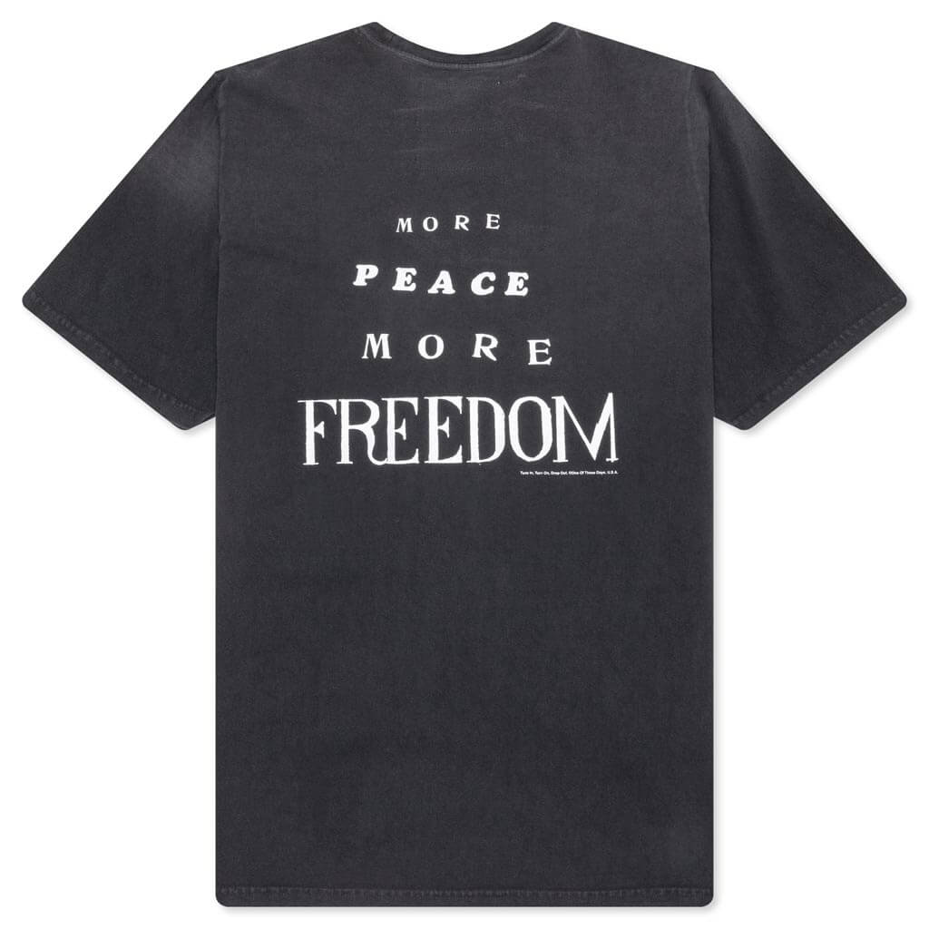 More Peace, More Freedom Tee - Washed Black