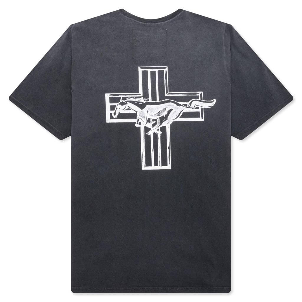 Mustang Cross Tee - Washed Black, , large image number null