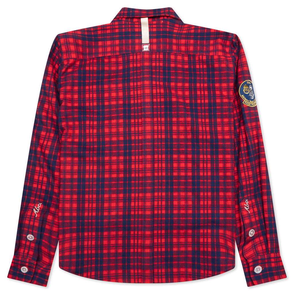 NARC Flannel Shirt - Red Plaid, , large image number null