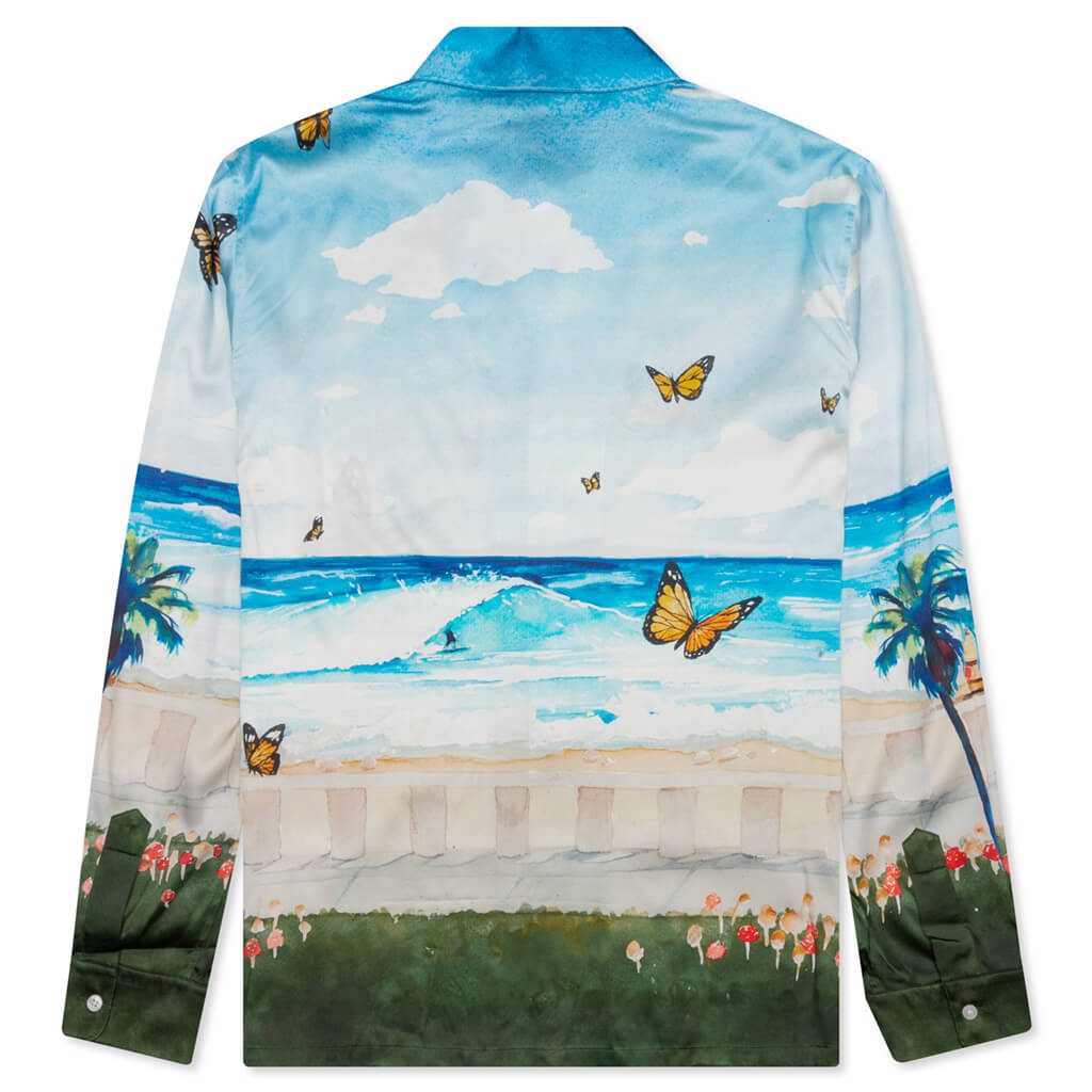 Butterfly Beach L/S Button Down - Blue Multi