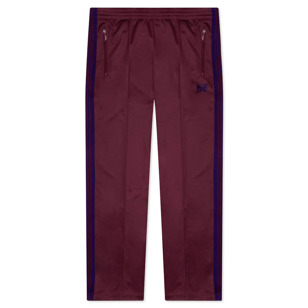 Narrow Track Pant Poly Smooth - Wine