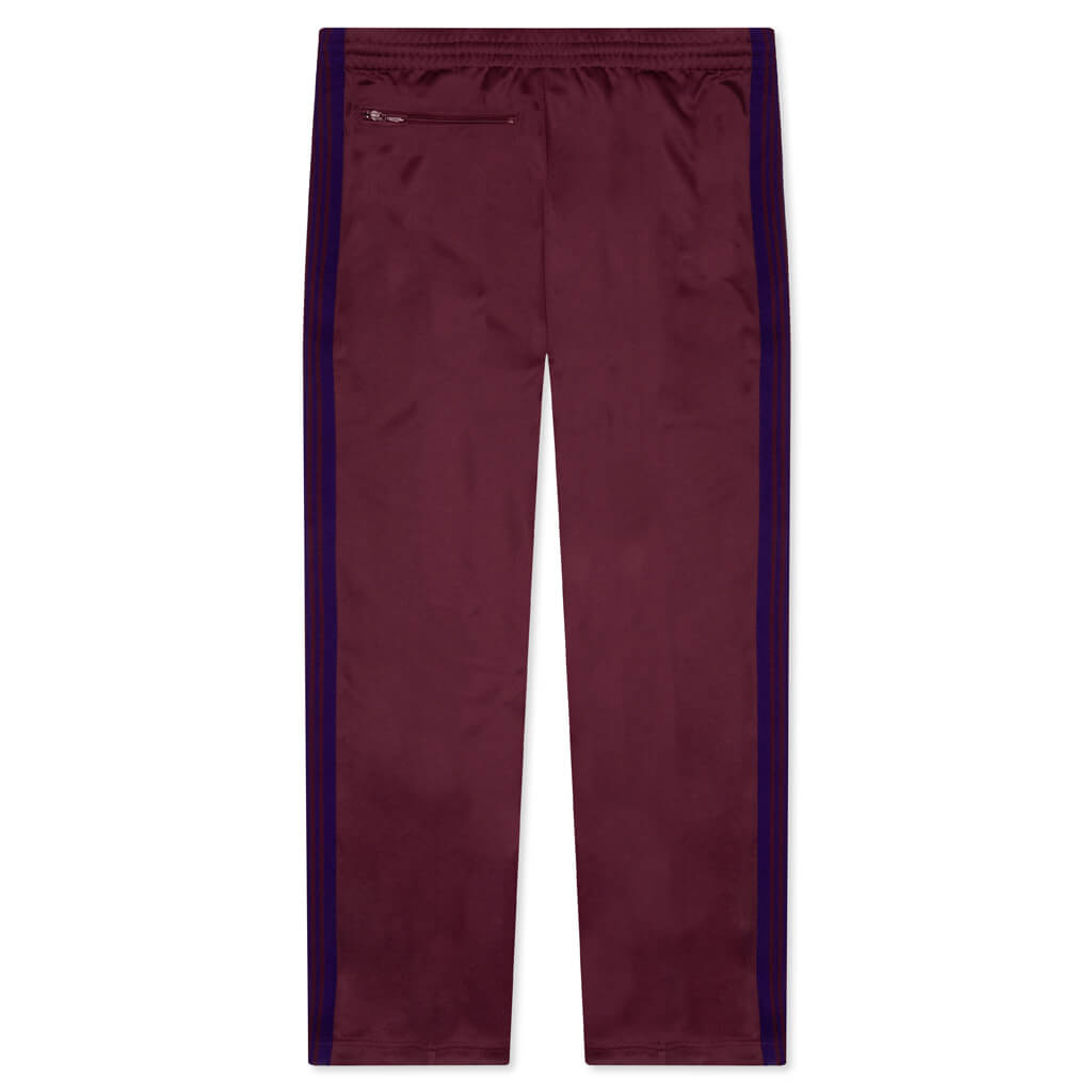Narrow Track Pant Poly Smooth - Wine