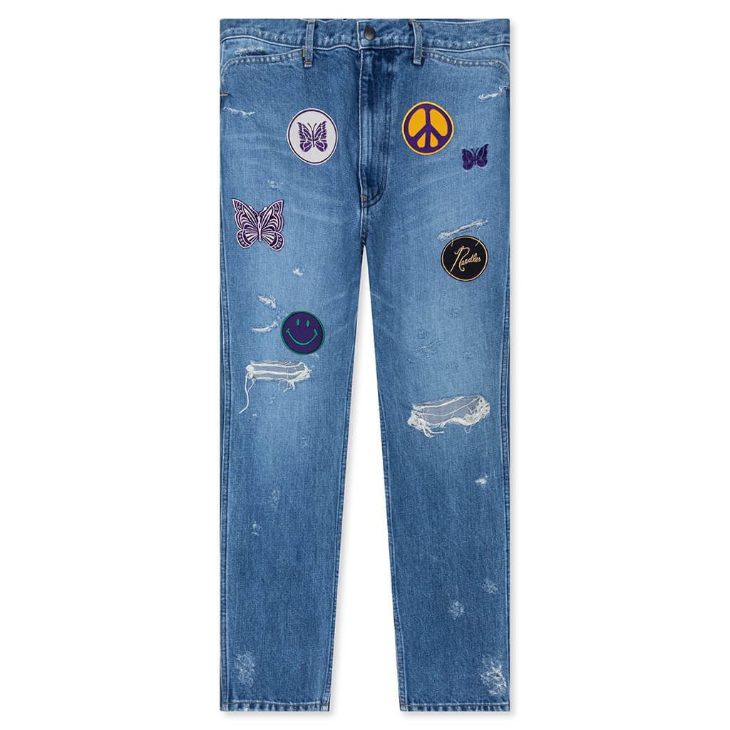Assorted Patches Slim Jean - Indigo, , large image number null