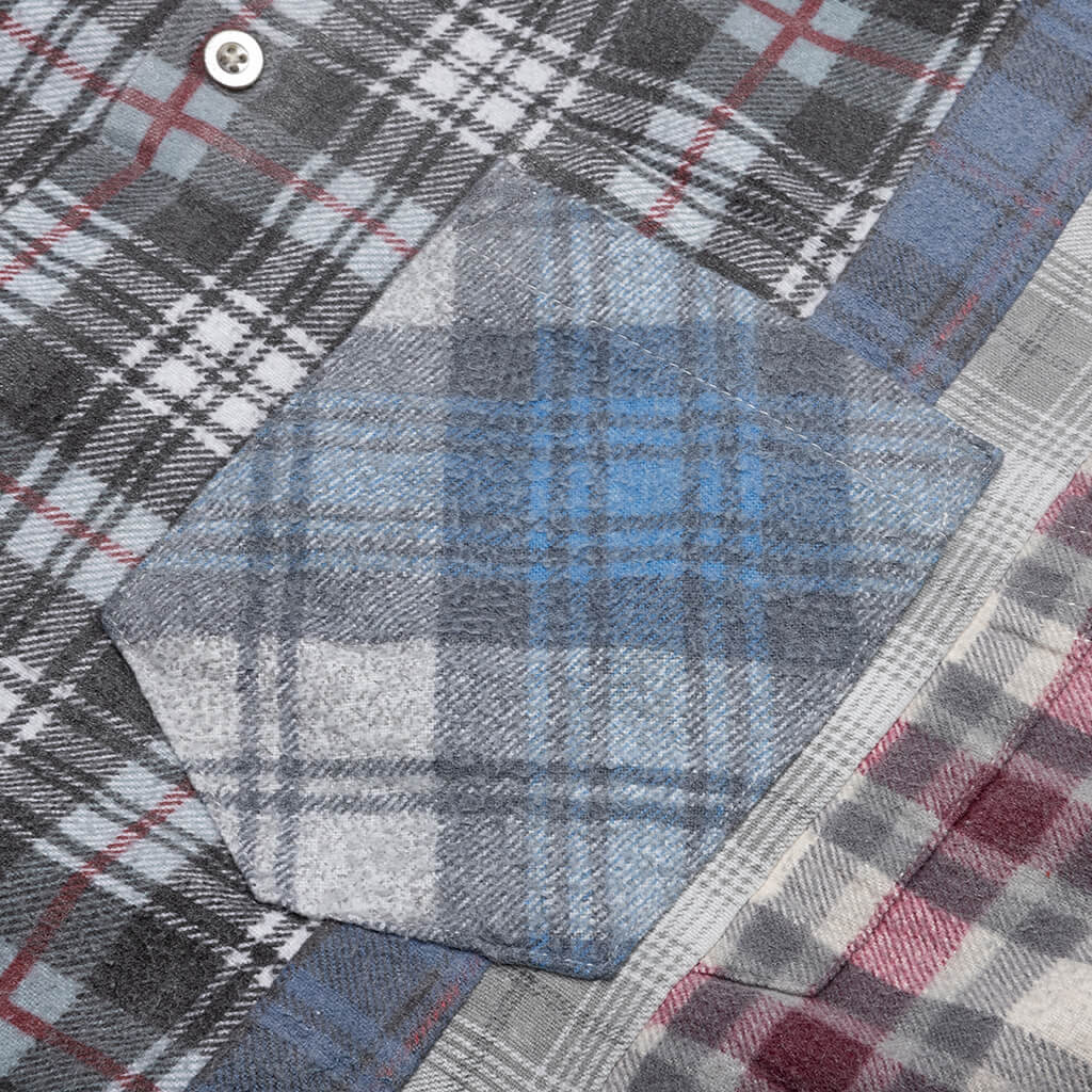 Flannel Shirt 7 Cuts Reflection Shirt - Assorted, , large image number null