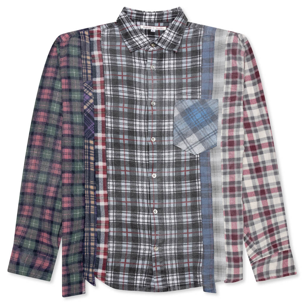 Flannel Shirt 7 Cuts Reflection Shirt - Assorted, , large image number null