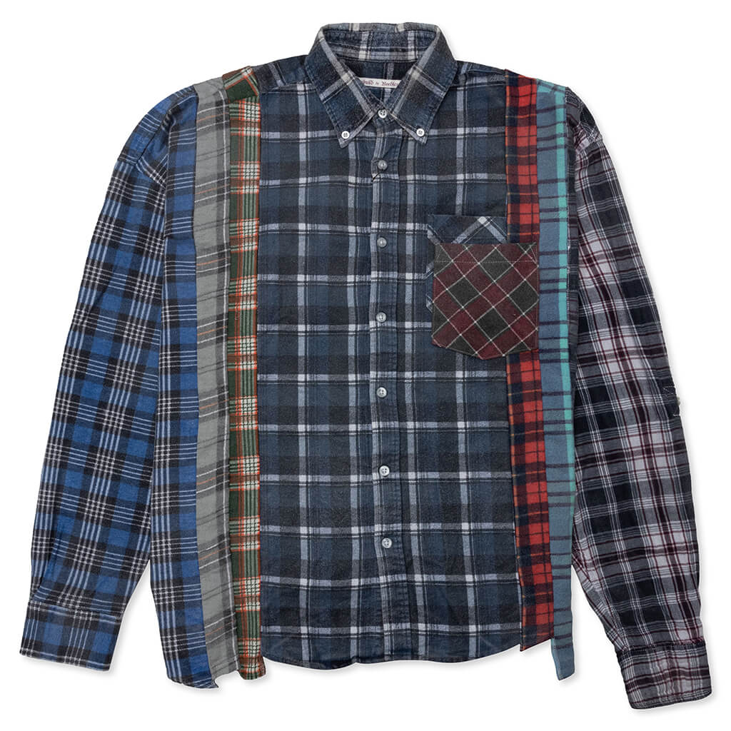 Flannel Shirt 7 Cuts Wide Reflection Shirt - Assorted