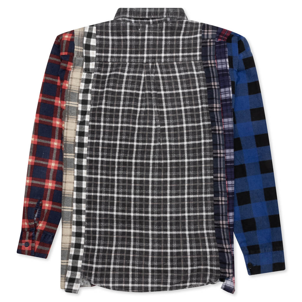Flannel Shirt 7 Cuts Wide Shirt - Assorted, , large image number null