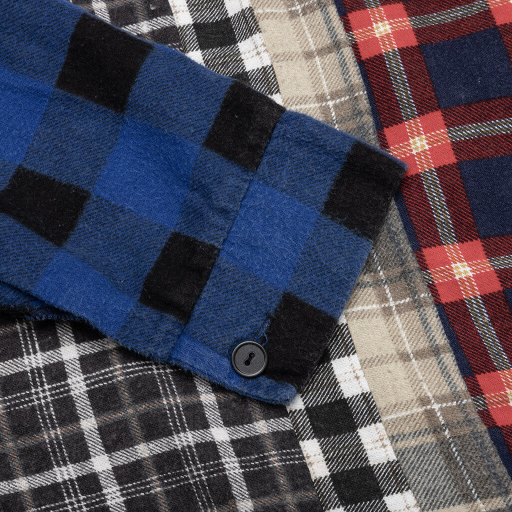 Flannel Shirt 7 Cuts Wide Shirt - Assorted, , large image number null