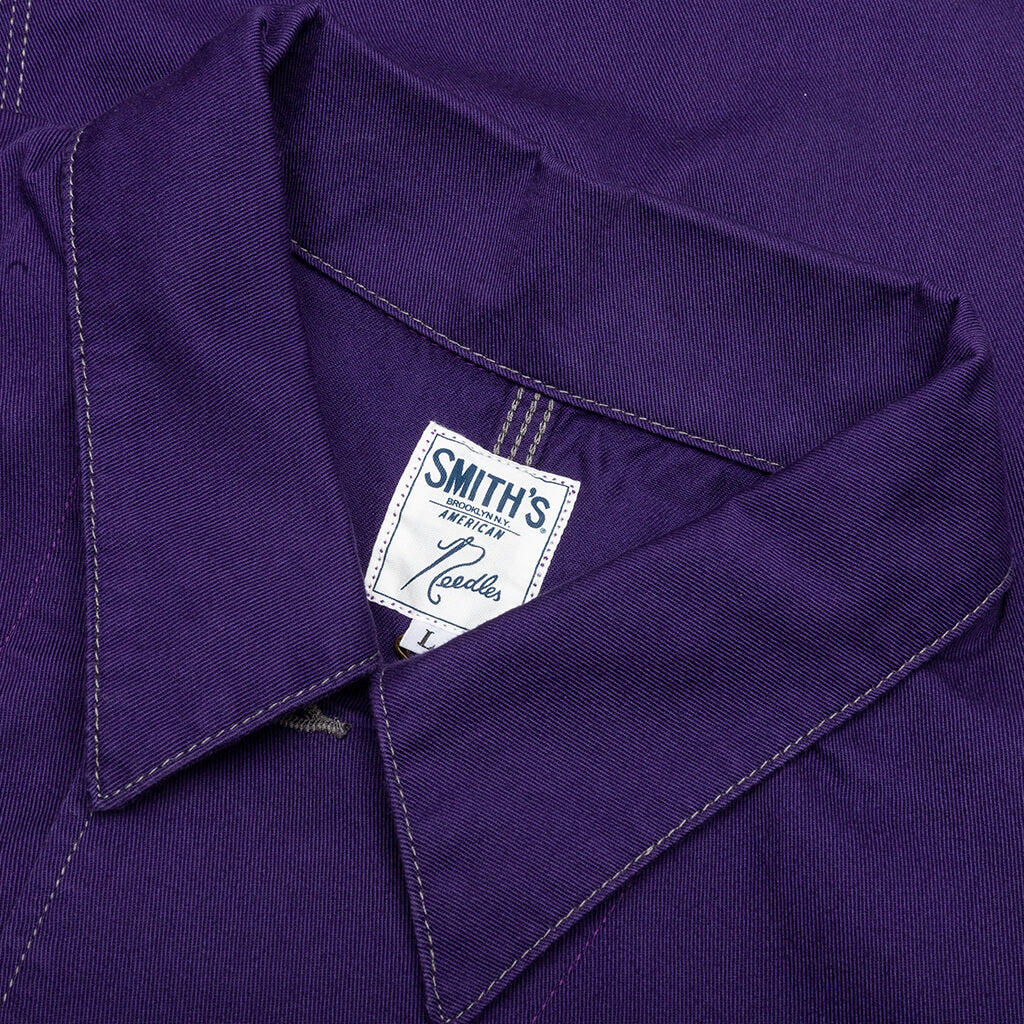 Needles x SMITH'S Cotton Twill Coverall - Purple, , large image number null